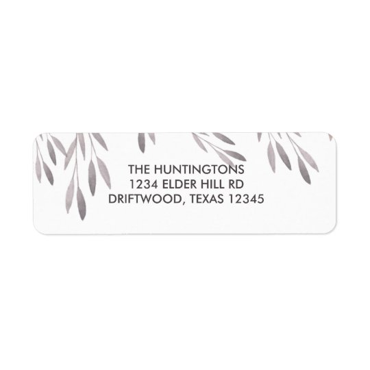 A Wildflower Wedding Return Address Label
