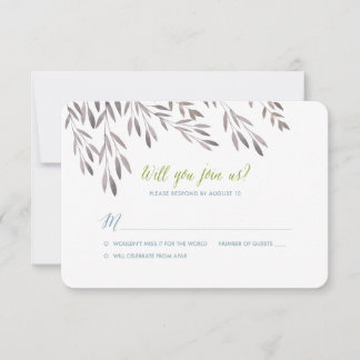 A Wildflower Wedding RSVP for Jerrah Card