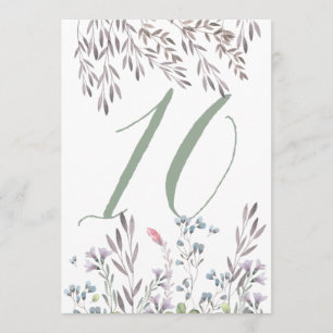 A Wildflower Wedding Table No. 10 Double Sided Invitation