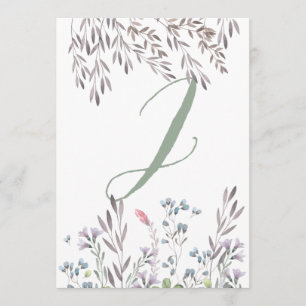 A Wildflower Wedding Table No. 2 Double Sided Card