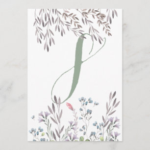 A Wildflower Wedding Table No. 8 Double Sided Card