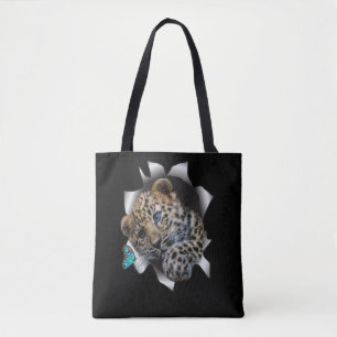 A wildlife leopard cup & tiger Tote Bag