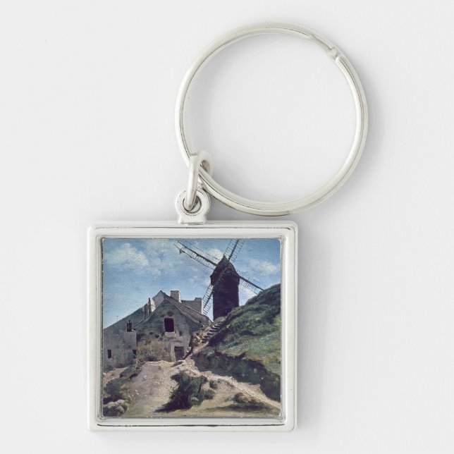 A Windmill at Montmartre, 1840-45 Key Ring (Front)