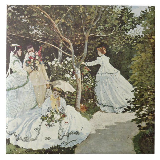 A Windmill at Zaandam Claude Monet    Ceramic Tile (Front)