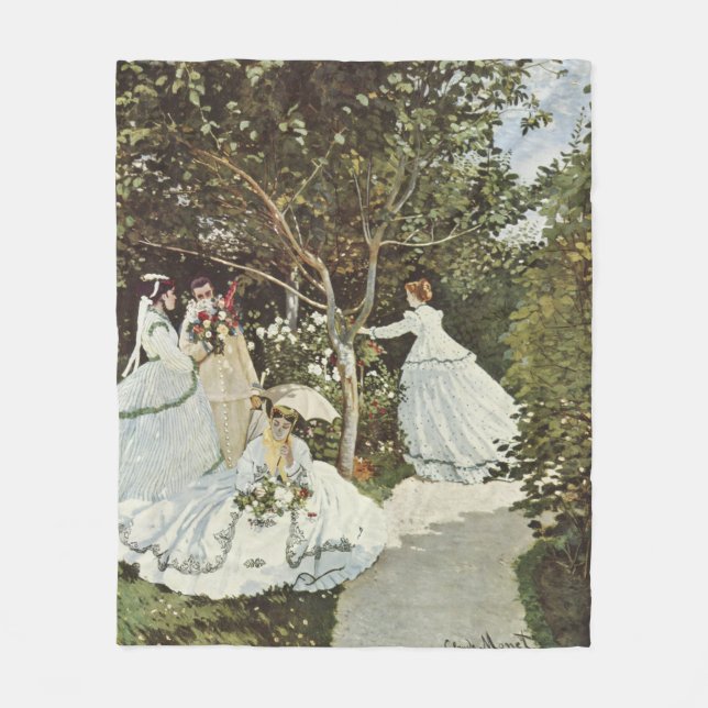 A Windmill at Zaandam Claude Monet   Fleece Blanket (Front)