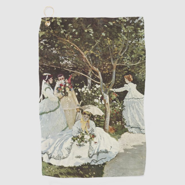 A Windmill at Zaandam Claude Monet      Golf Towel (Front)