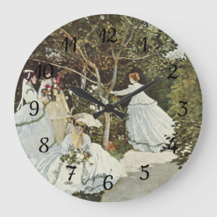 A Windmill at Zaandam Claude Monet    Large Clock