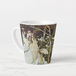 A Windmill at Zaandam Claude Monet Latte Mug