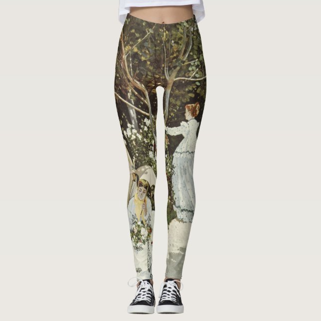 A Windmill at Zaandam Claude Monet      Leggings (Front)