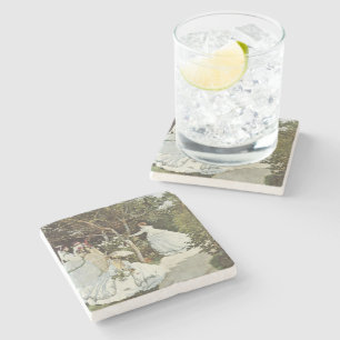 A Windmill at Zaandam Claude Monet Stone Coaster