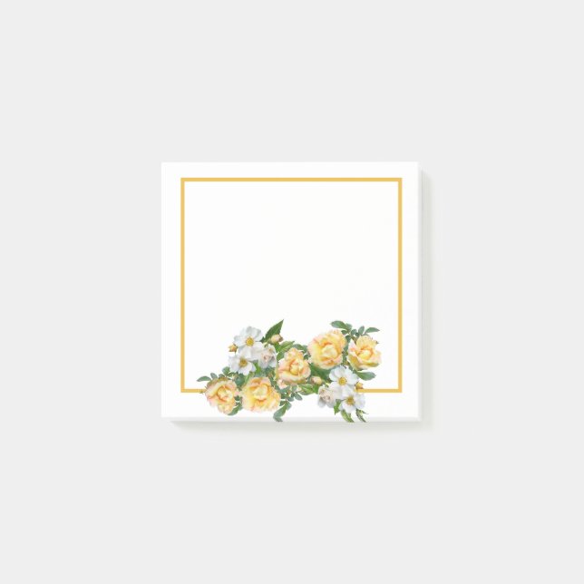 A Window with Yellow and White Flowers - Post-it Notes (Front)