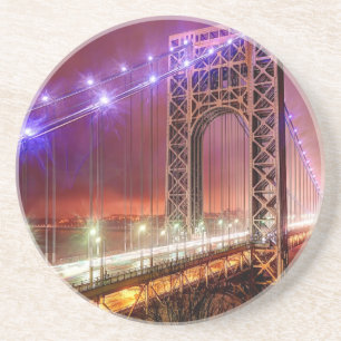 A windy and rainy evening view from Fort Lee Coaster