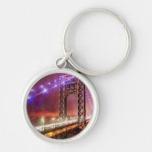 A windy and rainy evening view from Fort Lee Key Ring