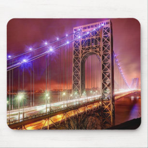 A windy and rainy evening view from Fort Lee Mouse Pad