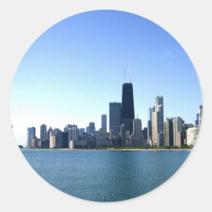 A Windy City Across the Lake Classic Round Sticker