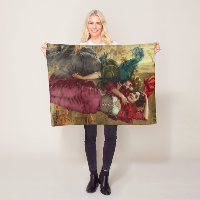 A Windy Day by  Gaetano Bellei Fleece Blanket (In Situ)