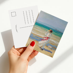 A Windy Day   Sir John Lavery Postcard