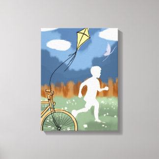 A Wing Ahead II – Childhood Freedom & Play Canvas Print