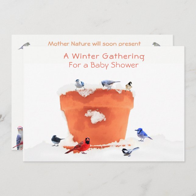 A Winter Baby Shower-Gender Neutral: Invitation (Front/Back)