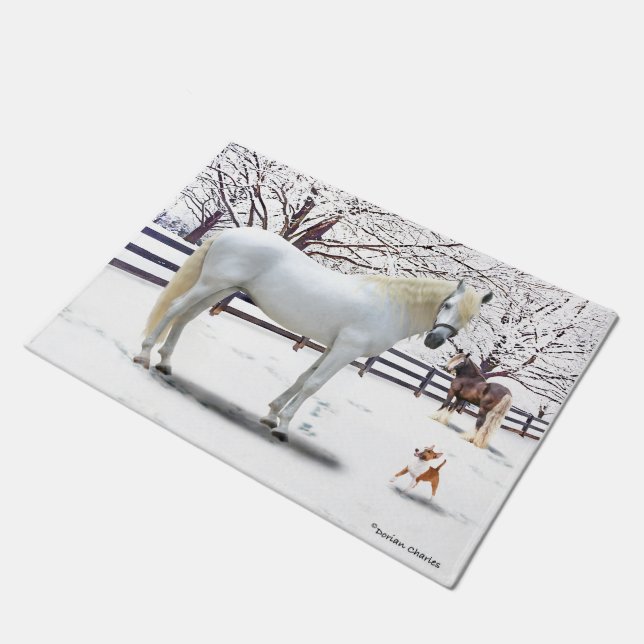 "A Winter Day" Doormat (Angled)