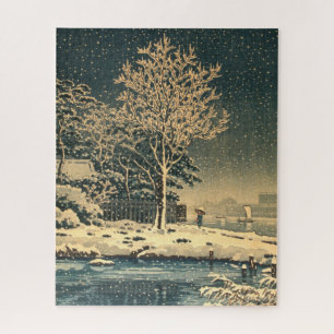 A Winter Day on Sumida River in Japan Jigsaw Puzzle