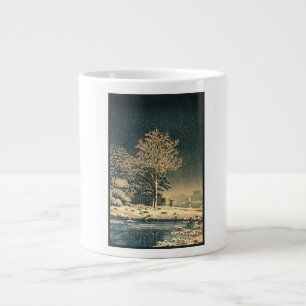 A Winter Day on Sumida River in Japan Large Coffee Mug