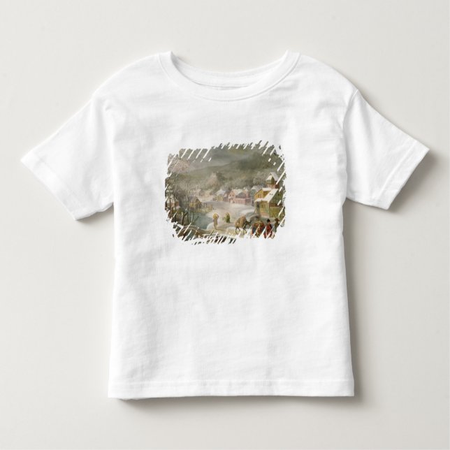 A Winter Landscape with Travellers on a Path Toddler T-Shirt (Front)