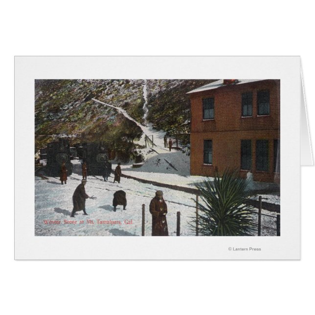 A Winter Scene, Adults Playing in Snow (Front Horizontal)