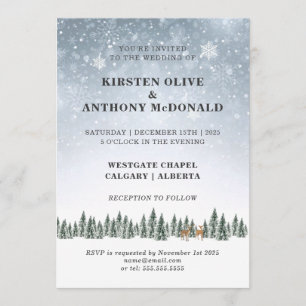 A WINTER WONDERLAND   Wedding Invitation