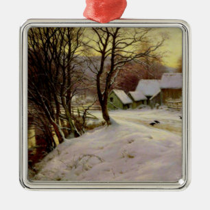 A Winter's Morning, famous painting, Metal Ornament