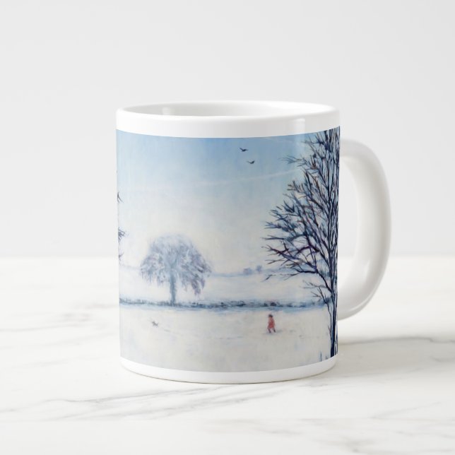 A Winters Walk Large Coffee Mug (Front Right)