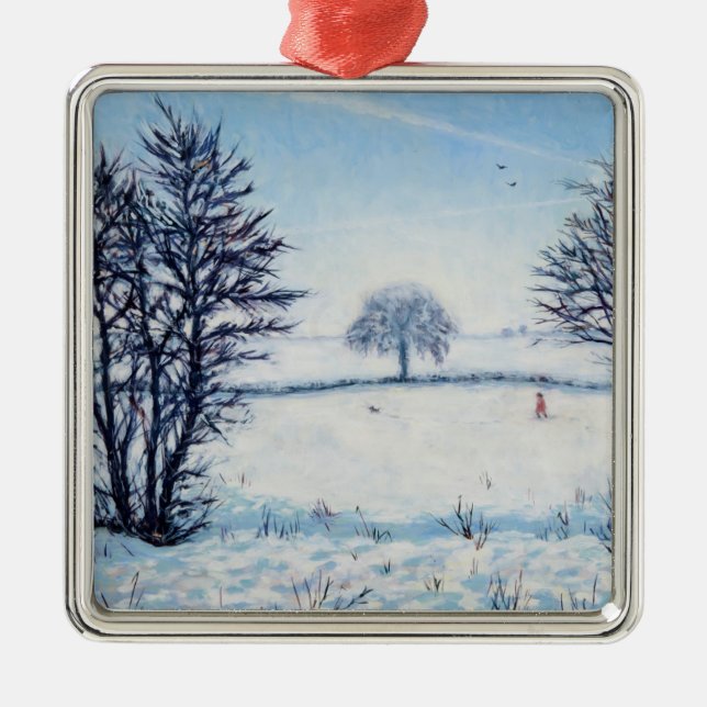 A Winters Walk Metal Tree Decoration (Front)