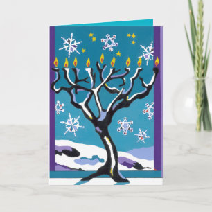 A Wintry Hanukkah Holiday Card