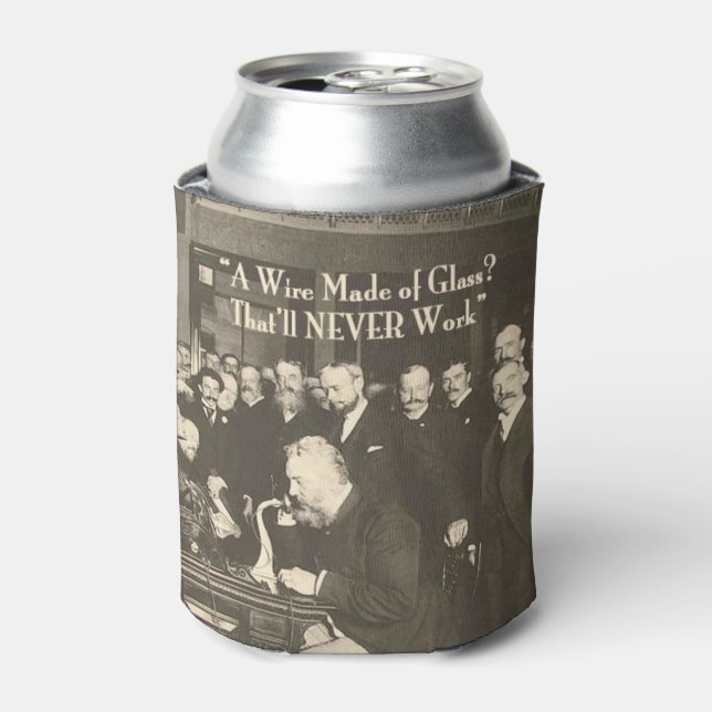 A Wire Made of Glass Humourous Tech Can Cooler (Can Front)
