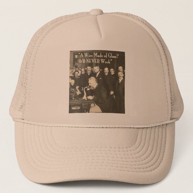 A Wire Made of Glass Humourous Tech Trucker Hat (Front)