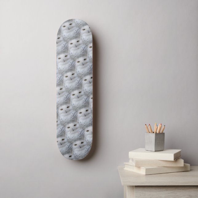 A Wisdom of Dreamy Snowy Owls Skateboard (Wall Art)