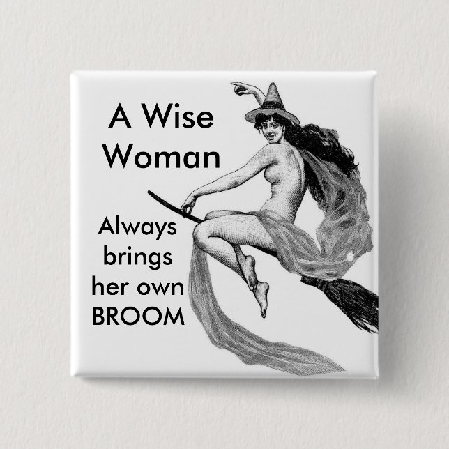 a wise woman 15 cm square badge (Front)