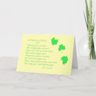 A Wish for a Friend-St. Patrick's Day Card