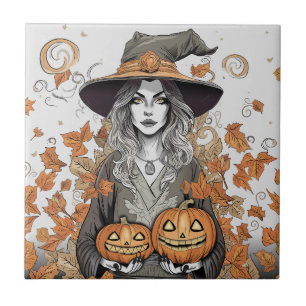A witch's love ceramic tile
