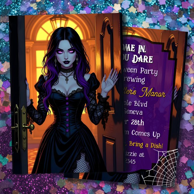 A Witchy Halloween Party is Brewing Invitation (Creator Uploaded)