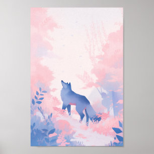 A Wolf in the Snow Poster