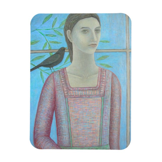 A Woman and a Blackbird are One 2012 Magnet (Vertical)