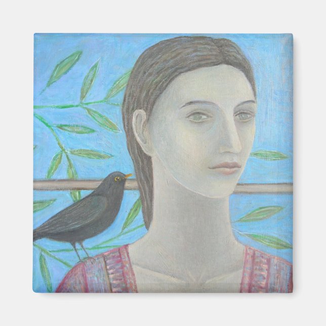 A Woman and a Blackbird are One Magnet (Front)