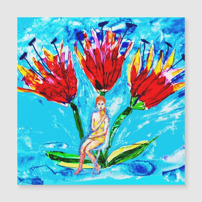 A woman and flowers (Front)