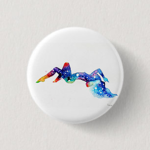 A woman and her universe 3 cm round badge