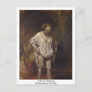 A Woman Bathing. By Rembrandt Van Rijn Postcard