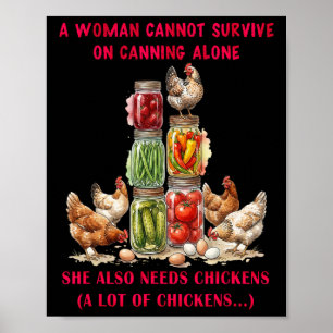A Woman Cannot Survive On Canning Alone She Needs Poster