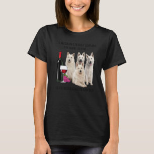 A Woman Cannot Survive On Wine Alone Berger Blanc T-Shirt