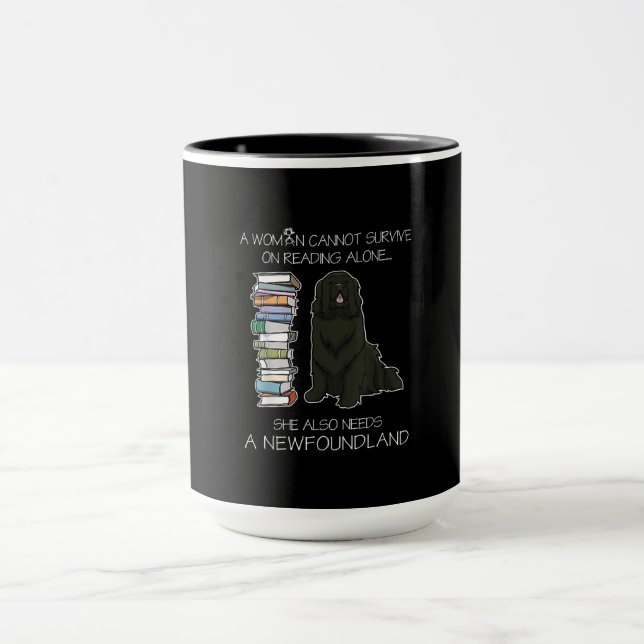 A Woman Cannot Survive Reading Alone Newfoundland Mug (Center)