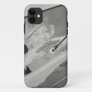A woman driving, c.1930s (photogravure) iPhone 11 case
